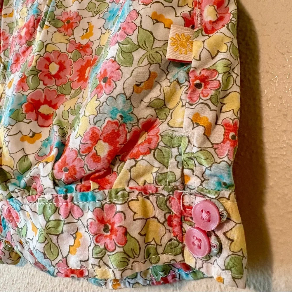 NEW vintage y2k 100% cotton floral Oshkosh B’Gosh shorts toddler girls 24 months